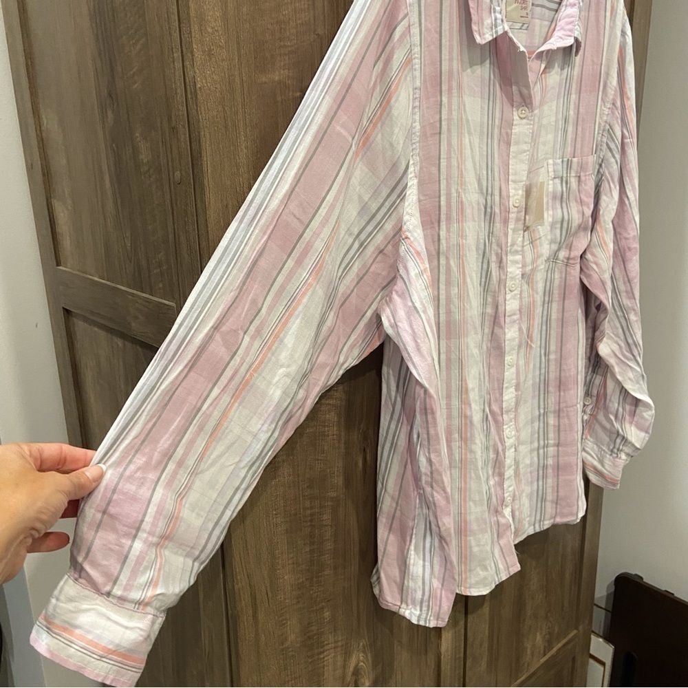 NWT So‎ by Kohls Junior 3X Button Down Shirt Pink Plaid top - Picture 5 of 10